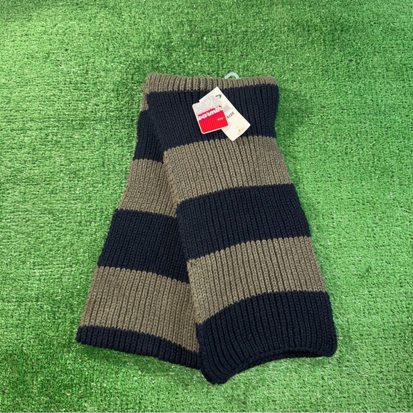 Old Navy Olive Green Navy Blue Ribbed Knit Scarf Adult Size - Picture 1 of 2